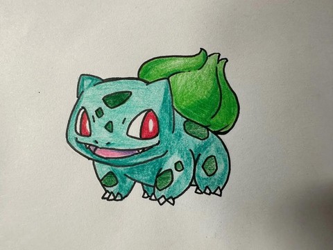 神奇宝贝怎么画妙蛙花[图1]